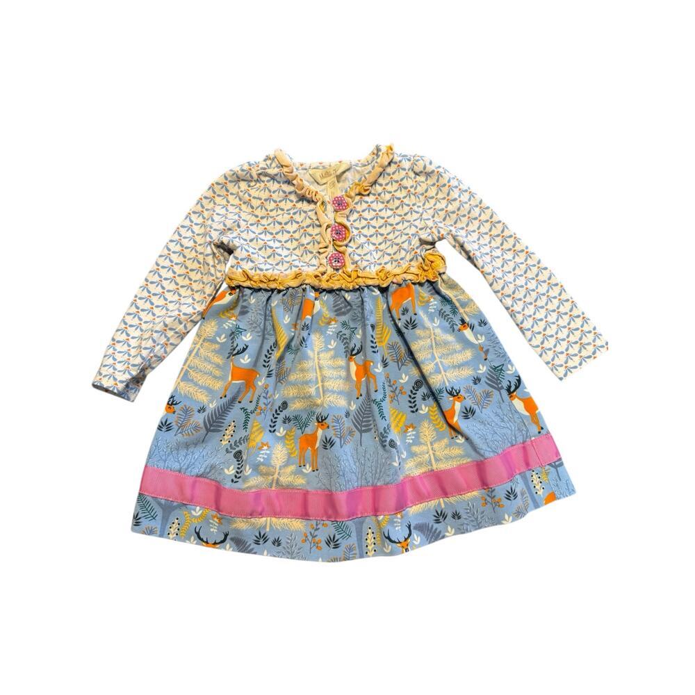 Matilda Jane Dress Deer Print Size 12-18 Months